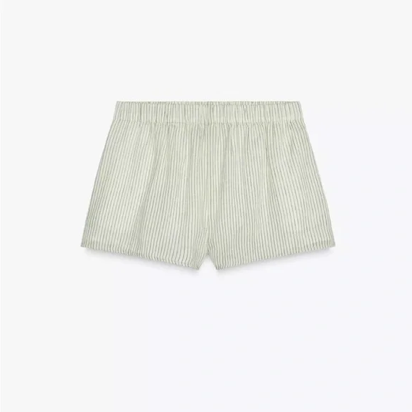 Zara Striped Gray Women's Shorts - Picture 7 of 8